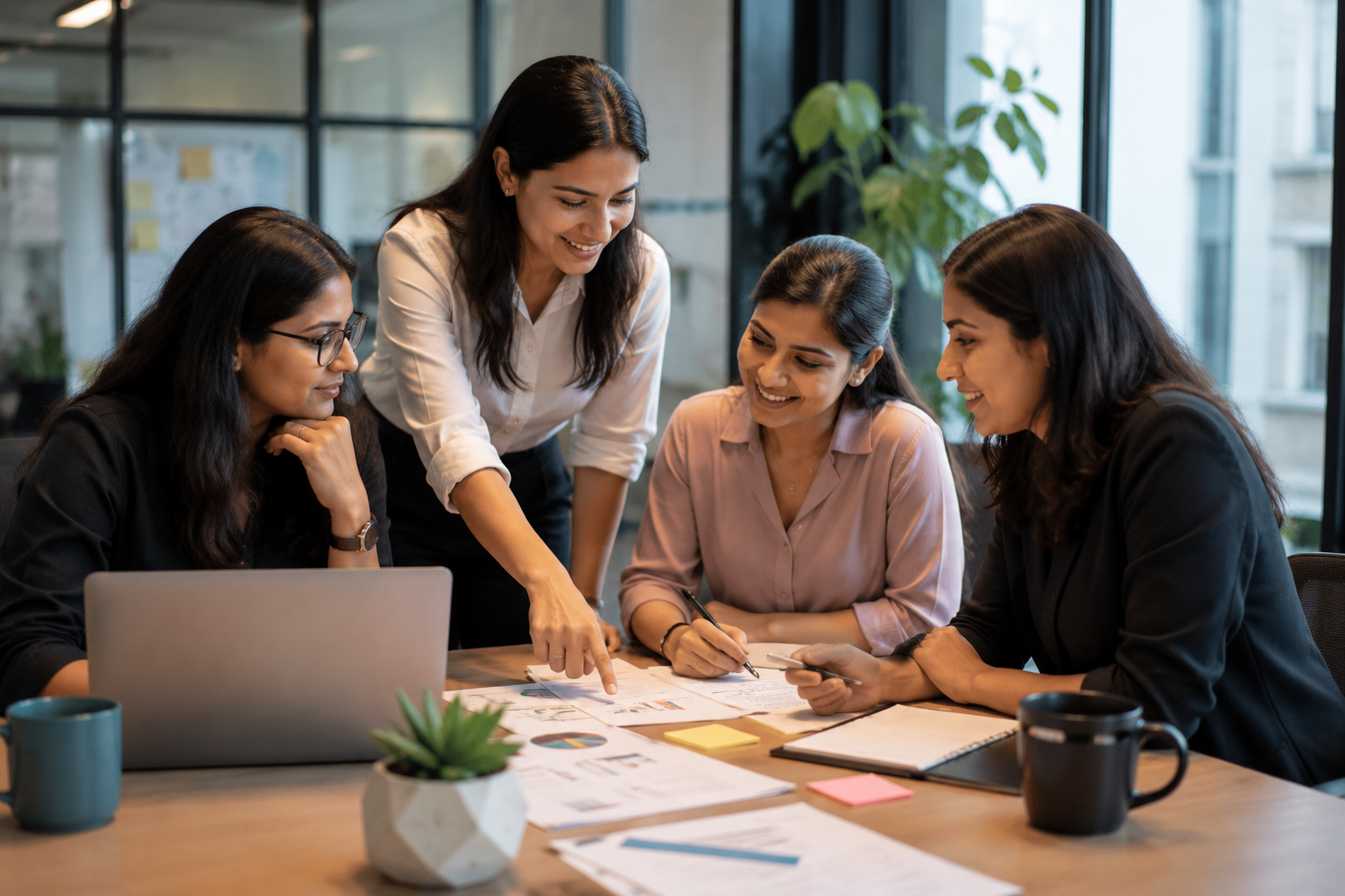 Women entrepreneurs collaborating